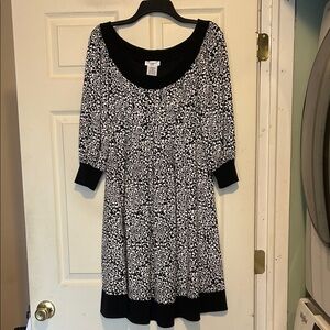 Maggy L Black and White Dress Size 8